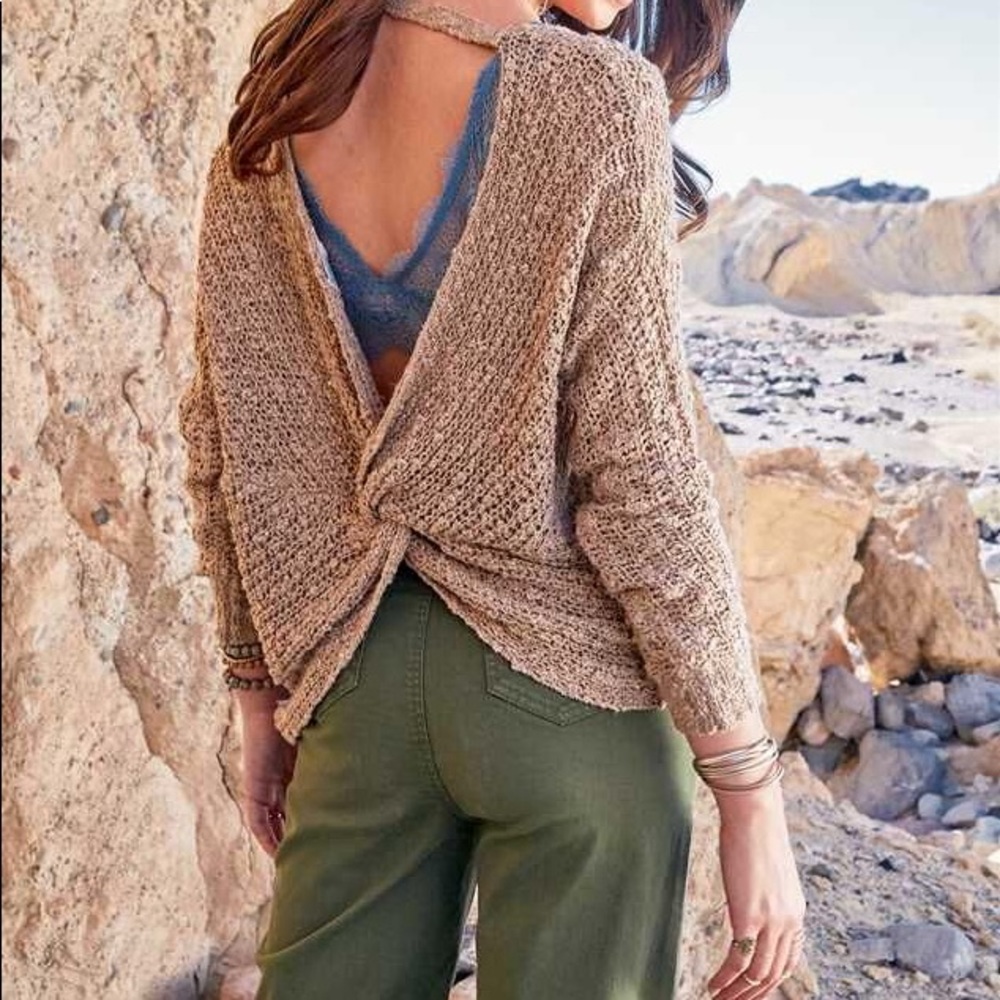 Altar’d State Twisted Knit Back Sweater
